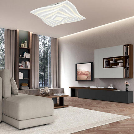 Lampadario da soffitto decorativo plafoniera led 75 watt cct tre tonalità di luce 6500k 3000k 4000k - enzoled