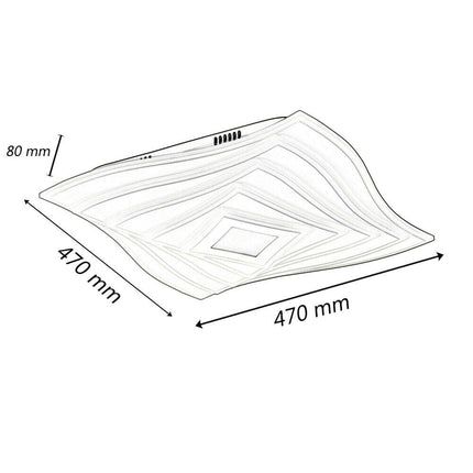 Lampadario da soffitto decorativo plafoniera led 75 watt cct tre tonalità di luce 6500k 3000k 4000k - enzoled