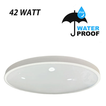 Plafoniera a led ultra slim 18 32 e 42 watt impermeabile tecnologia cct tripla colorazione di luce IP44 - enzoled