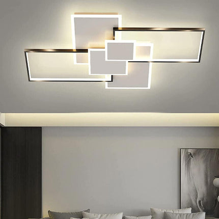 Lampadario da soffitto a led 83 watt plafoniera cct tre colorazione 3000k 4000k 6500k lampada moderna bluetooth con telecomando - enzoled