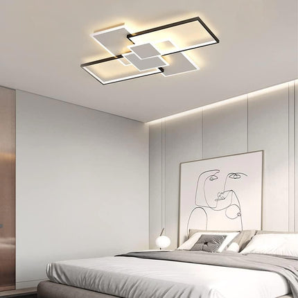 Lampadario da soffitto a led 83 watt plafoniera cct tre colorazione 3000k 4000k 6500k lampada moderna bluetooth con telecomando - enzoled