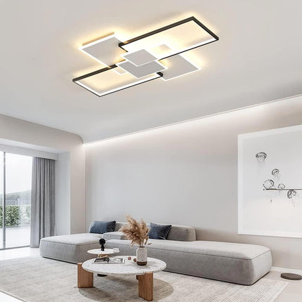 Lampadario da soffitto a led 83 watt plafoniera cct tre colorazione 3000k 4000k 6500k lampada moderna bluetooth con telecomando - enzoled