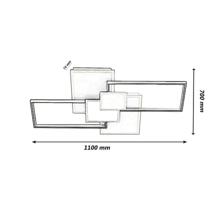 Lampadario da soffitto a led 83 watt plafoniera cct tre colorazione 3000k 4000k 6500k lampada moderna bluetooth con telecomando - enzoled