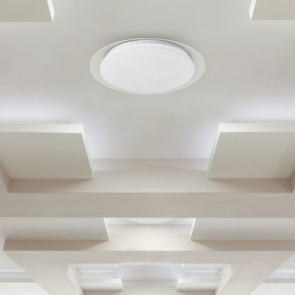 Plafoniera da soffitto dimmerabile a led 48 watt rotonda tripla temperatura di luce bianca calda naturale 6500k 3000k 4000k - enzoled
