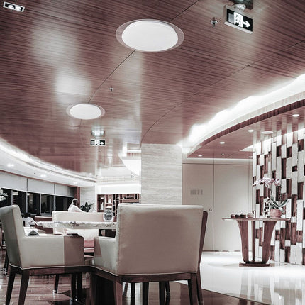 Plafoniera da soffitto dimmerabile a led 48 watt rotonda tripla temperatura di luce bianca calda naturale 6500k 3000k 4000k - enzoled