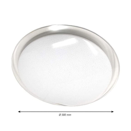 Plafoniera da soffitto dimmerabile a led 48 watt rotonda tripla temperatura di luce bianca calda naturale 6500k 3000k 4000k - enzoled