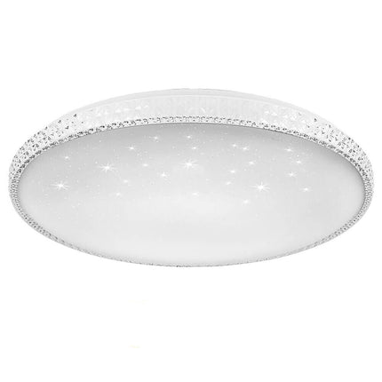 Plafoniera moderna dimmerabile a led 60 watt lampada da soffitto con cristalli in acrilico a tripla colorazione di luce fredda naturale e calda - enzoled