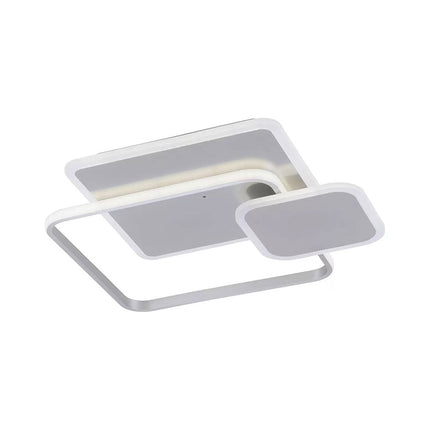 Plafoniera quadrata a led a tripla colorazione di luce 48 watt ultra moderno di colore bianco - enzoled