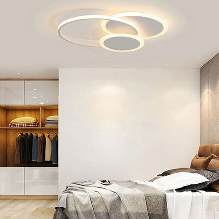 Plafoniera tonda a led a tripla colorazione di luce 37 watt ultra moderno di colore bianco - enzoled