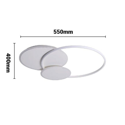 Plafoniera tonda a led a tripla colorazione di luce 37 watt ultra moderno di colore bianco - enzoled