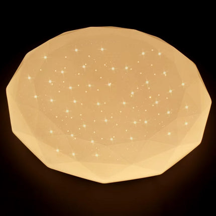 lafoniera da soffitto 36 led 36 watt smd 2835 bianca con scocca lavorata e punti trasparenti luce calda 3000k naturale 4000k e bianca fredda 6500k - enzoled