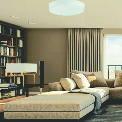 Plafoniera a led 18 watt rotonda da soffitto o parete esterno balcone terrazzo IP65 luce fredda 6500k calda 3000k naturale 4000k - enzoled