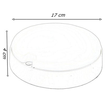 Plafoniera a led 18 watt rotonda da soffitto o parete esterno balcone terrazzo IP65 luce fredda 6500k calda 3000k naturale 4000k - enzoled