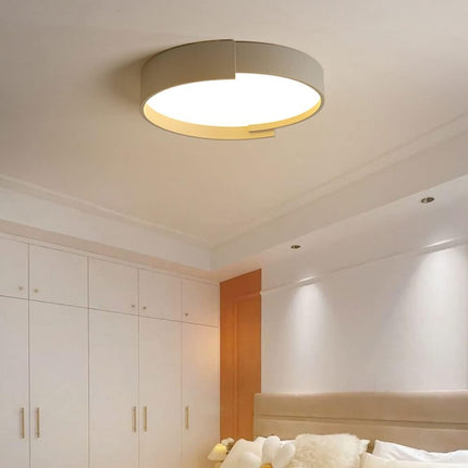 Plafoniera a led grigio 46 watt lampada moderno da soffitto rotonda luce fredda 6500k calda 3000k naturale 4000k - enzoled
