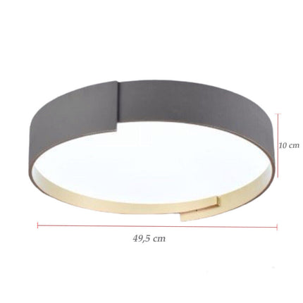 Plafoniera a led grigio 46 watt lampada moderno da soffitto rotonda luce fredda 6500k calda 3000k naturale 4000k - enzoled