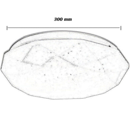Plafoniera da soffitto moderna 24 watt bianca con scocca lavorata e punti trasparenti luce naturale 4000k  bianca fredda 6500k e calda 3000k - enzoled