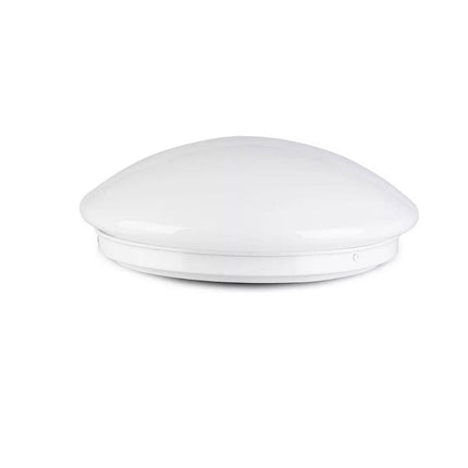 Plafoniera led da soffitto tonda 24 watt bianca con scocca liscia luce fredda 6500k naturale 4000k  e calda 3000k - enzoled