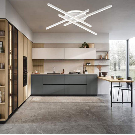 Plafoniera moderna a led 45 watt lampada bianca da soffitto lampadario in metallo luce fredda 6500k naturale 4000k calda 3000k - enzoled