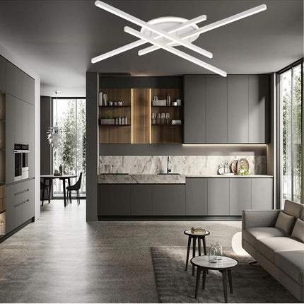 Plafoniera moderna a led 45 watt lampada bianca da soffitto lampadario in metallo luce fredda 6500k naturale 4000k calda 3000k - enzoled