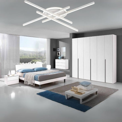 Plafoniera moderna a led 45 watt lampada bianca da soffitto lampadario in metallo luce fredda 6500k naturale 4000k calda 3000k - enzoled