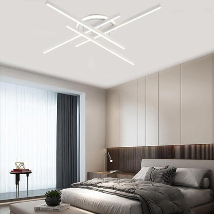 Plafoniera moderna a led 45 watt lampada bianca da soffitto lampadario in metallo luce fredda 6500k naturale 4000k calda 3000k - enzoled