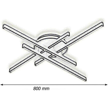 Plafoniera moderna a led 45 watt lampada bianca da soffitto lampadario in metallo luce fredda 6500k naturale 4000k calda 3000k - enzoled