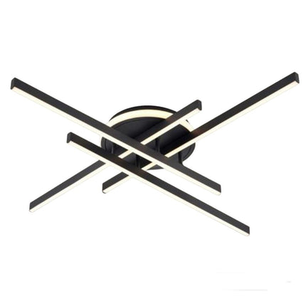 Plafoniera moderna a led 45 watt lampada nero da soffitto lampadario in metallo luce fredda 6500k naturale 4000k calda 3000k - enzoled