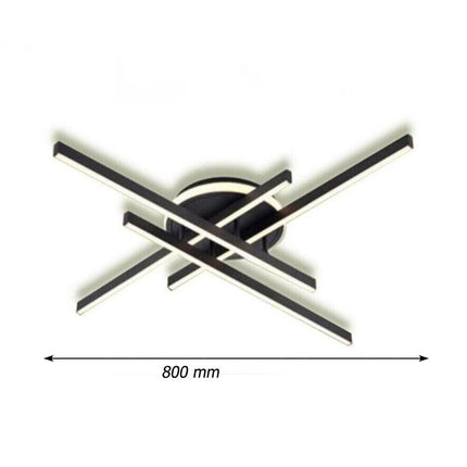 Plafoniera moderna a led 45 watt lampada nero da soffitto lampadario in metallo luce fredda 6500k naturale 4000k calda 3000k - enzoled