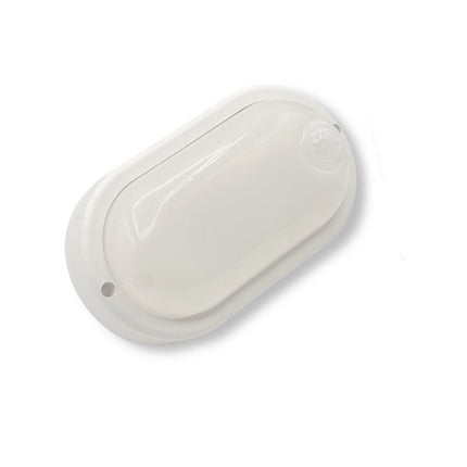 Plafoniera a led per esterno con sensore di movimento 9 watt 6500k tonda o ovale IP56 - enzoled