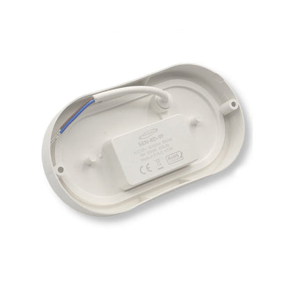 Plafoniera a led per esterno con sensore di movimento 9 watt 6500k tonda o ovale IP56 - enzoled