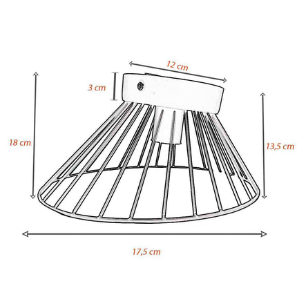 Plafoniera con paralume in metallo lampadario lampada decorativa contemporanea E27 casa - enzoled