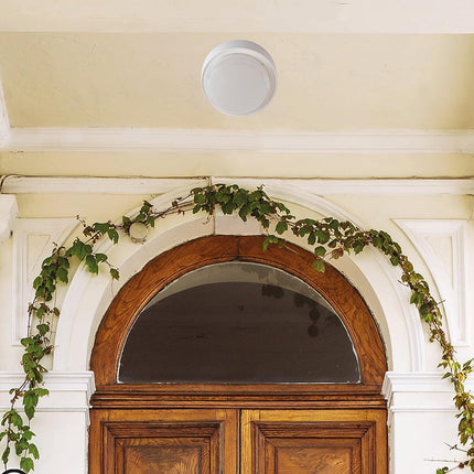 Applique da parete rotonda a led 23 watt plafoniera da soffitto per balconi giardino IP54 CCT switch - enzoled