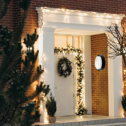 Applique da parete rotonda a led 23 watt plafoniera da soffitto per balconi giardino IP54 CCT switch - enzoled