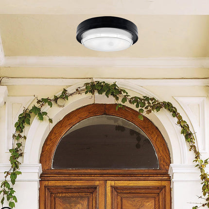 Applique da parete rotonda a led 23 watt plafoniera da soffitto per balconi giardino IP54 CCT switch - enzoled