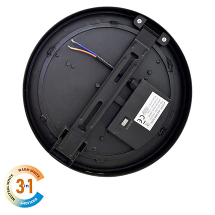 Applique da parete rotonda a led 23 watt plafoniera da soffitto per balconi giardino IP54 CCT switch - enzoled