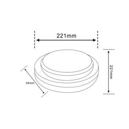 Applique da parete rotonda a led 23 watt plafoniera da soffitto per balconi giardino IP54 CCT switch - enzoled