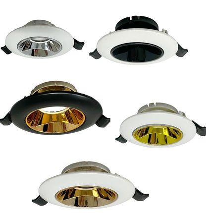 Portafaretto tondo orientabile ad incasso per soffitto supporto per faretto controsoffitta Ø 75 mm vari colori - enzoled