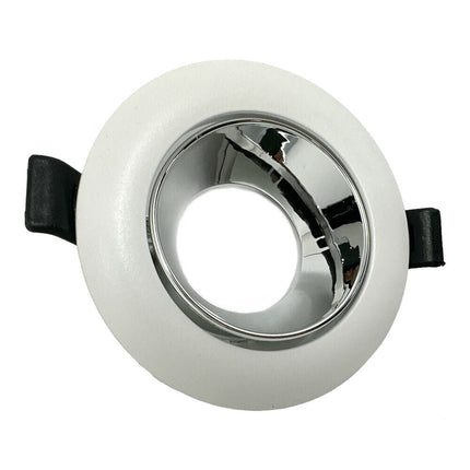 Portafaretto tondo orientabile ad incasso per soffitto supporto per faretto controsoffitta Ø 75 mm vari colori - enzoled