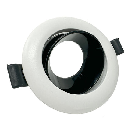 Portafaretto tondo orientabile ad incasso per soffitto supporto per faretto controsoffitta Ø 75 mm vari colori - enzoled