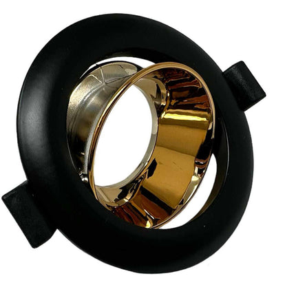 Portafaretto tondo orientabile ad incasso per soffitto supporto per faretto controsoffitta Ø 75 mm vari colori - enzoled