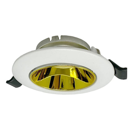 Portafaretto tondo orientabile ad incasso per soffitto supporto per faretto controsoffitta Ø 75 mm vari colori - enzoled