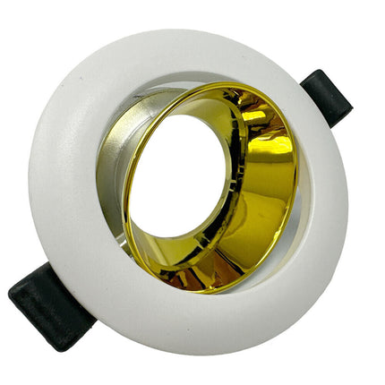 Portafaretto tondo orientabile ad incasso per soffitto supporto per faretto controsoffitta Ø 75 mm vari colori - enzoled