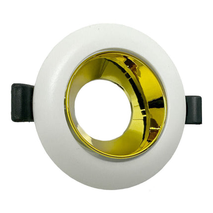 Portafaretto tondo orientabile ad incasso per soffitto supporto per faretto controsoffitta Ø 75 mm vari colori - enzoled