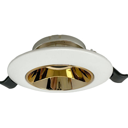 Portafaretto tondo orientabile ad incasso per soffitto supporto per faretto controsoffitta Ø 75 mm vari colori - enzoled