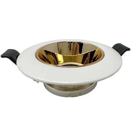 Portafaretto tondo orientabile ad incasso per soffitto supporto per faretto controsoffitta Ø 75 mm vari colori - enzoled