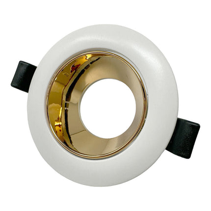 Portafaretto tondo orientabile ad incasso per soffitto supporto per faretto controsoffitta Ø 75 mm vari colori - enzoled