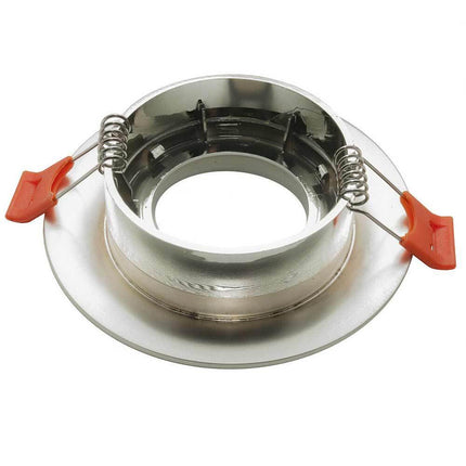 Portafaretto a incasso tondo con brillantini oro argento porta faretto per controsoffittatura illuminazione luce camere soggiorno cucina - enzoled