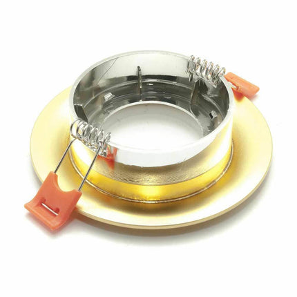 Portafaretto a incasso tondo con brillantini oro argento porta faretto per controsoffittatura illuminazione luce camere soggiorno cucina - enzoled