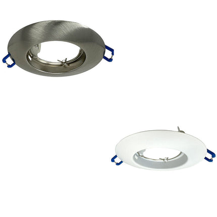 Porta faretto ad incasso fisso per cantrosoffitto supporto tondo per faretti lampada in alluminio - enzoled