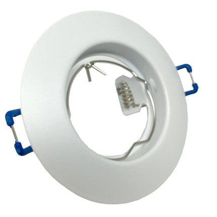 Porta faretto ad incasso fisso per cantrosoffitto supporto tondo per faretti lampada in alluminio - enzoled